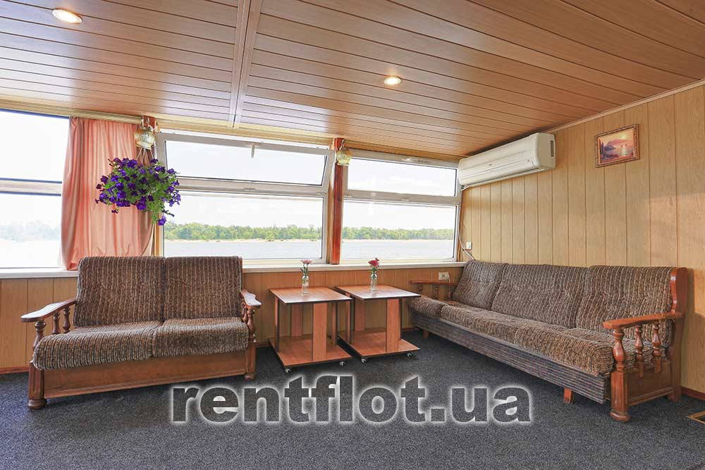 Enlarge photo of sofas in the recreation area on the lower deck on the motor ship Rezon Sofas in the recreation area on the lower deck on the motor ship Rezon