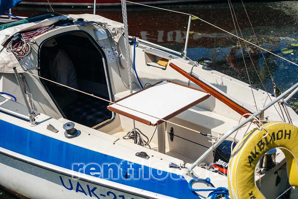 Cockpit of sailing yacht Aquilon