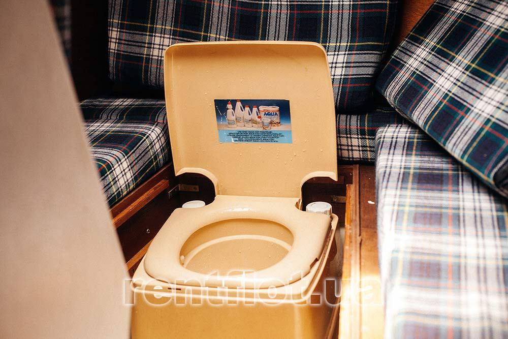 Toilet on sailing yacht Aquilon