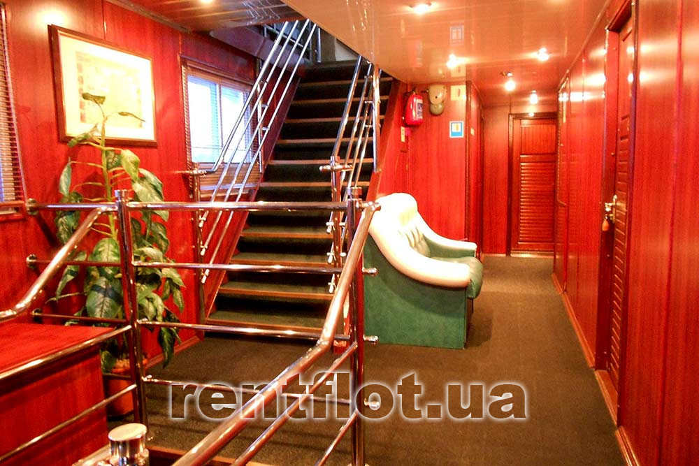 Enlarge photo of the internal gangway between decks on the motor ship Edem Internal gangway between decks on the motor ship Edem