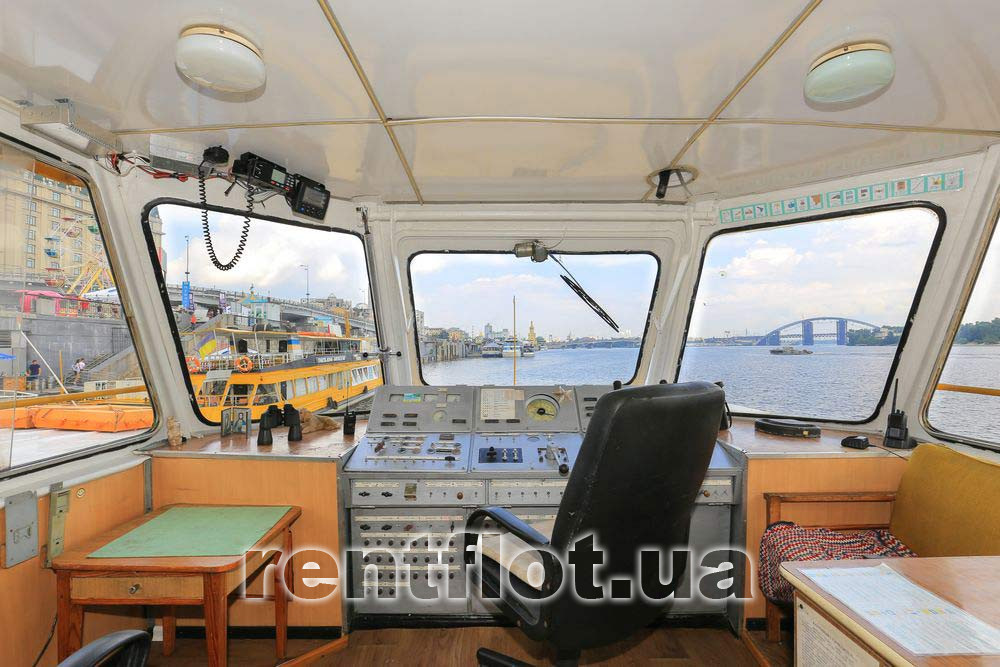Enlarge photo of the captain's cabin of motor ship Goverla The captain's cabin of the ship
