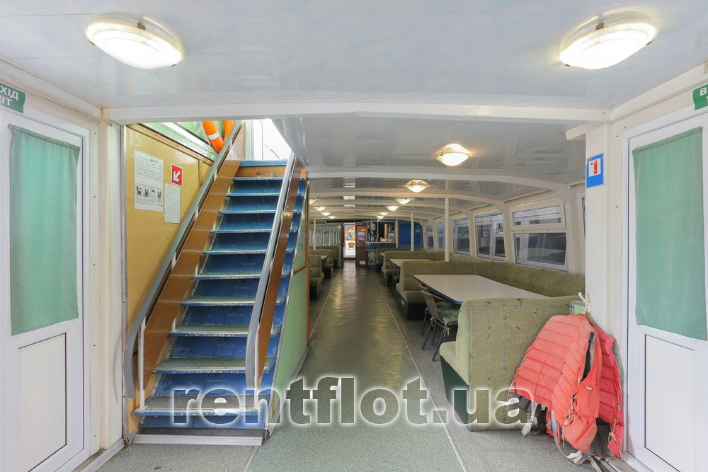 Enlarge photo of steps to the upper deck on the motor ship Hoverla Steps to the upper deck on the motor ship Hoverla