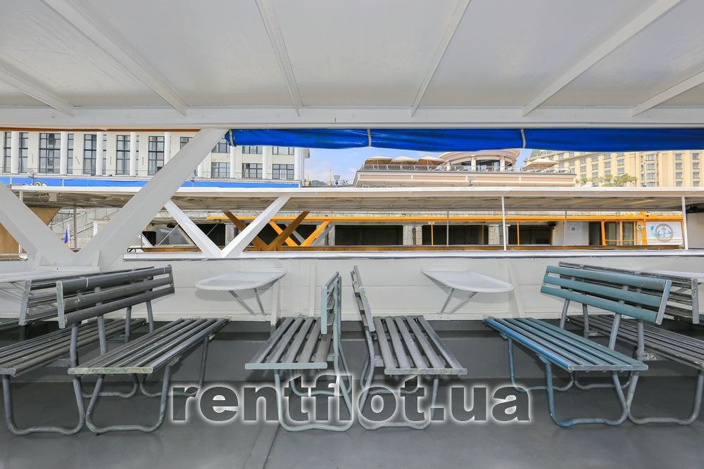 Enlarge photo of the seating places on the upper deck of the motor ship Hoverla Seating places on the upper deck of the motor ship Hoverla