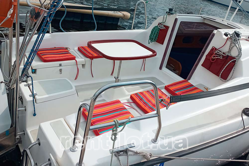 Enlarge photo of the cockpit of sailing yacht Milena Cockpit of sailing yacht Milena