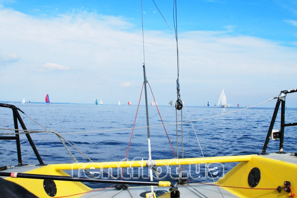 Corporate sailing regatta from the participant's yacht