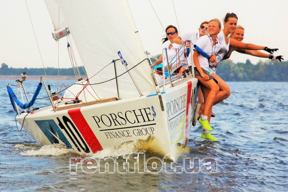 Corporate sailing regatta on the Dnepr River