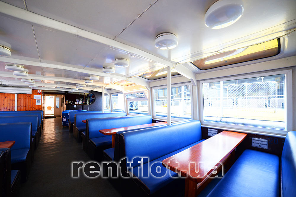 Aft saloon of the lower deck of the motor ship Ai-Petri
