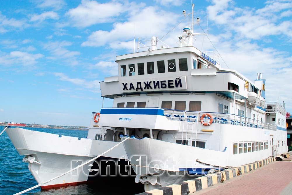 Enlarge photo of the motor ship catamaran Hadzhibey at the pier Motor ship catamaran Khadzhibey near the pier