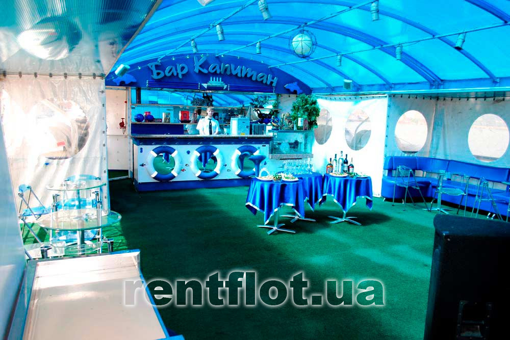 Enlarge photo of the bar on the upper deck of the motor ship of the catamaran Hadzhibey Bar of the upper deck of the motor ship of the catamaran Hadzhibey