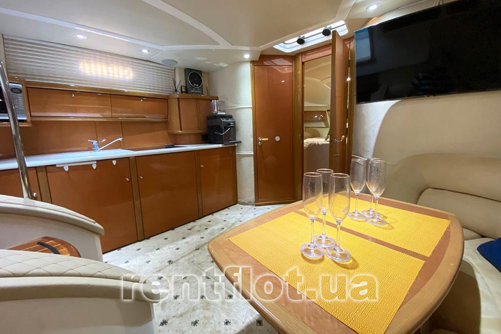Enlarge photo of galley in the saloon of motor yacht Amore Galley in the wardroom of motor yacht Amore