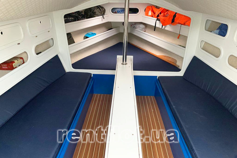 Enlarge the photo of the banquet area of the saloon of sailing yacht Marco Banquet area of the saloon of sailing yacht Marco