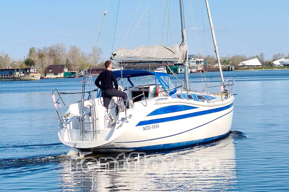 Enlarge photo of the stern of the sailing yacht Legat Stern of sailing yacht Legat