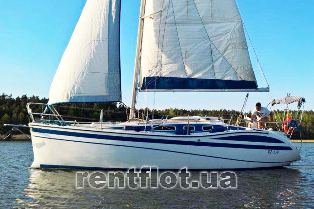 Збільшити фото лівого борту парусної яхти Санторіні Лівий борт парусної яхти Санторіні