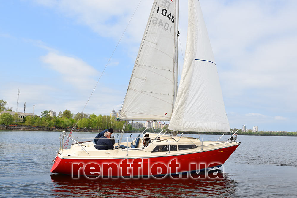 Вид збоку парусної яхти Сімплі Ред