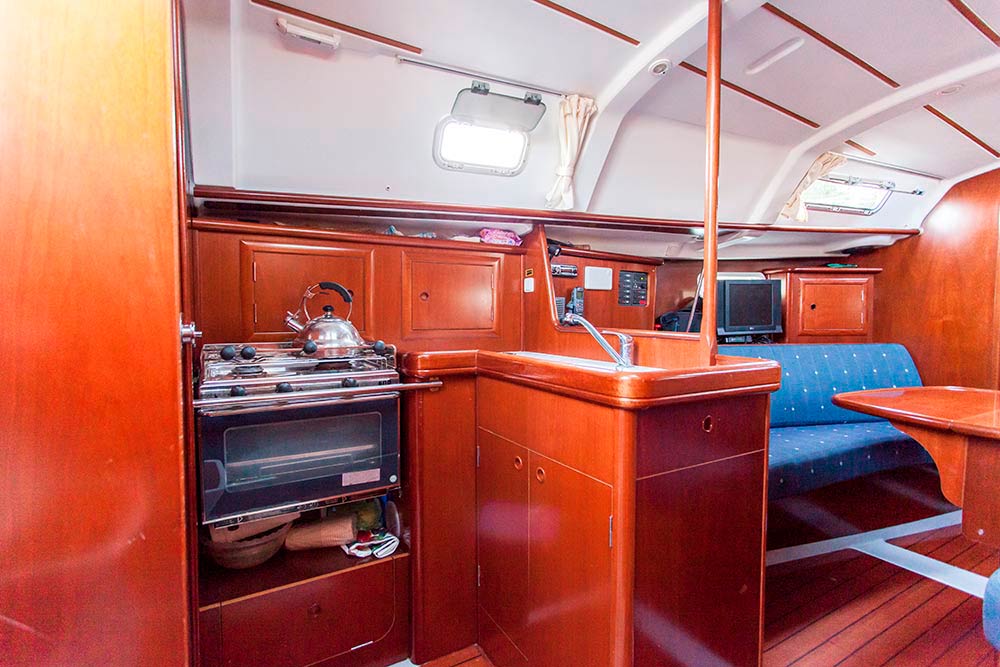 Enlarge photo of the galley of sailing yacht Benetu-331 Ksenia Galley of sailing yacht Benetu-331 Ksenia