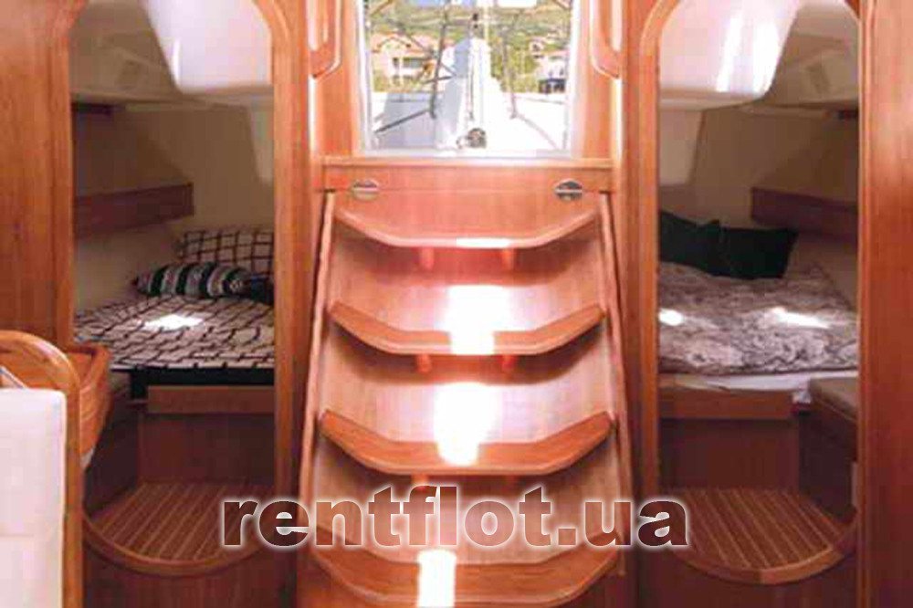 Enlarge photo of the inner gangway from the wardroom to the deck of sailing yacht Blank Inner gangway from the saloon to the deck of sailing yacht Blank