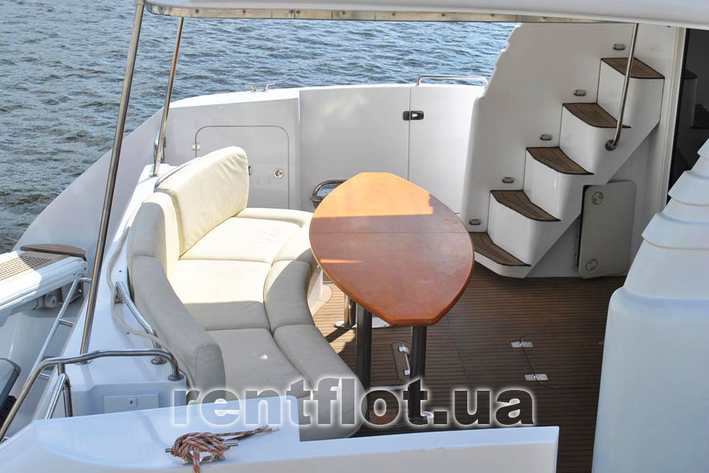 Enlarge photo of the terrace at the stern of motor yacht Elina Terrace at the stern of motor yacht Elina