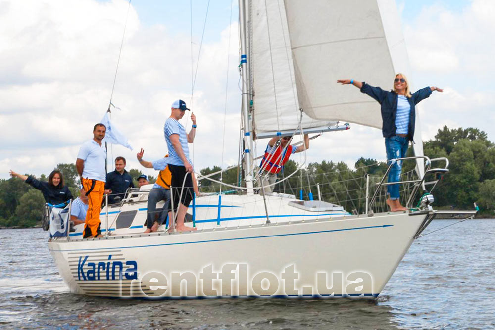 Встреча с друзьями на парусной яхте Карина