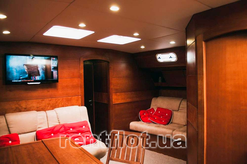 Enlarge photo of interior lighting in the saloon of sailing yacht Olga Interior lighting in the saloon of the sailing yacht Olga